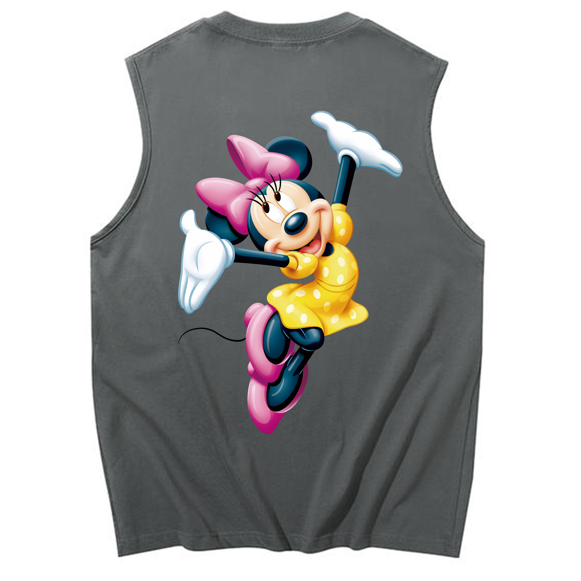 ミッキーマウス Mickey Mouse コットン100％タンクトップ（背面プリント）